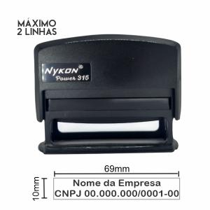 Carimbo de Assinatura e CNPJ Nikon 315 Carimbo de Assinatura 10X69mm    