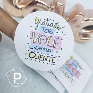 Adesivos Gratidão Cliente - Pronta entrega